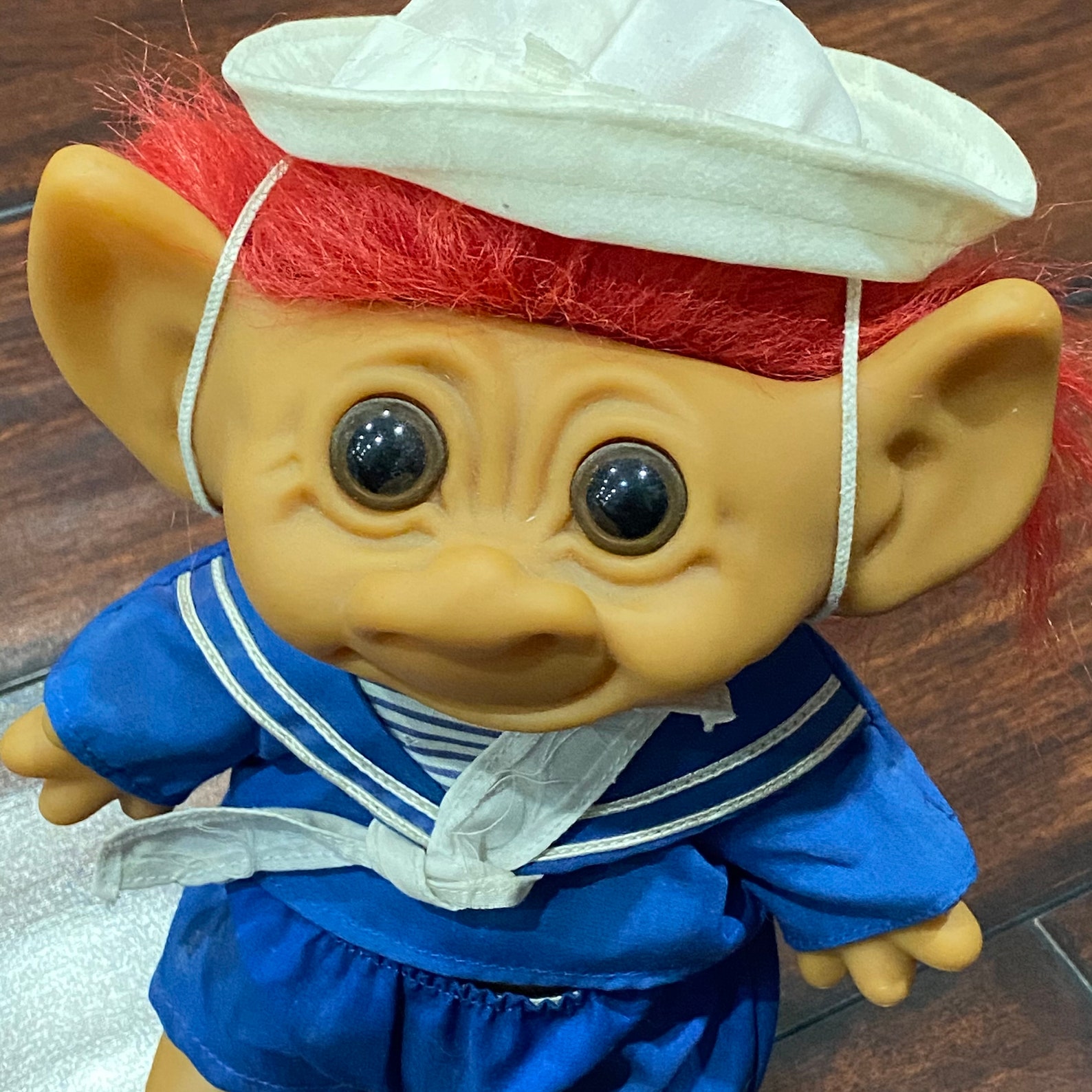Vintage 80s Sailor Troll Doll w/ Hat 8 Red Hair Etsy