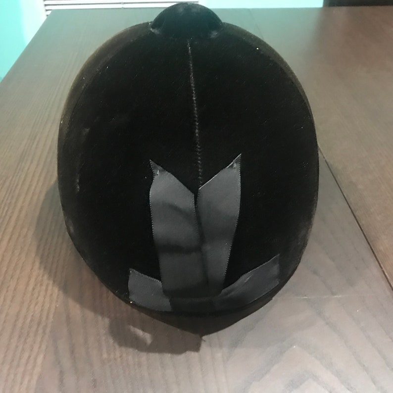 Vintage 90s Velvet Equestrian Helmet Lexington Safety LS410 Size 7 Horse Riding Hat NEW Black Adjustable Head Protection Gear Kids Sports