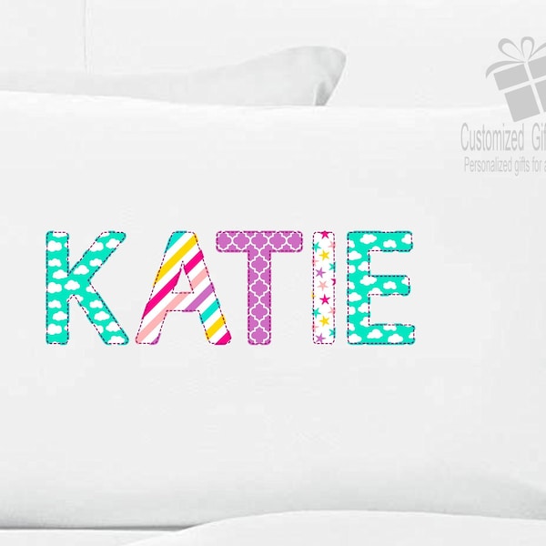 Personalized Name Pillow Cases, Pillowcases for Girls, Alphabet Pillow Case, Monogrammed Pillowcases