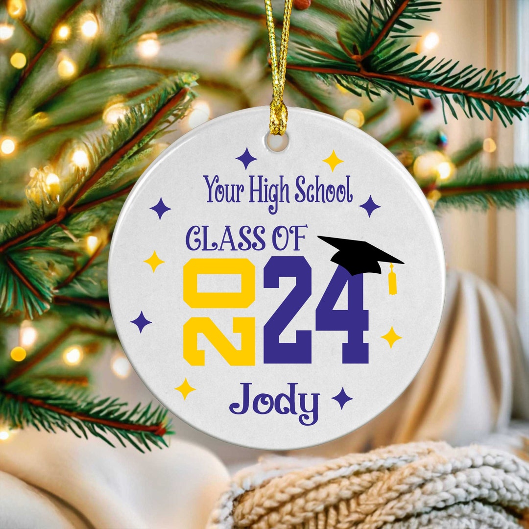 Personalized 2024 Senior Ornament, Class of 2024 Graduation Ornament ...