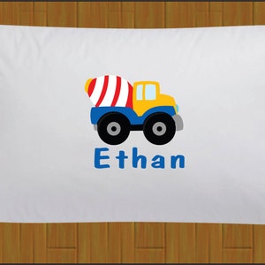 Personalized Excavator Construction Cement Truck Pillow Case Construction PillowCase