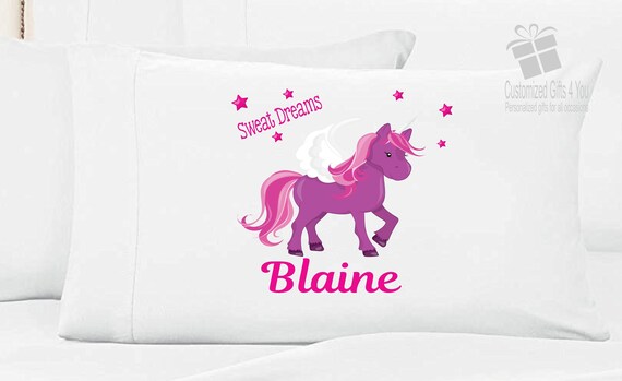 personalized unicorn pillow