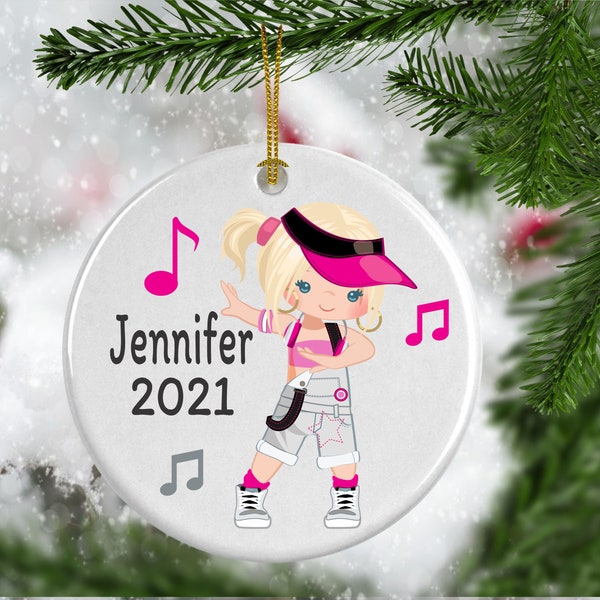 Personalized Hip Hop  Girls Dance Ornament Girl Dance Ornament Keepsake Ornament