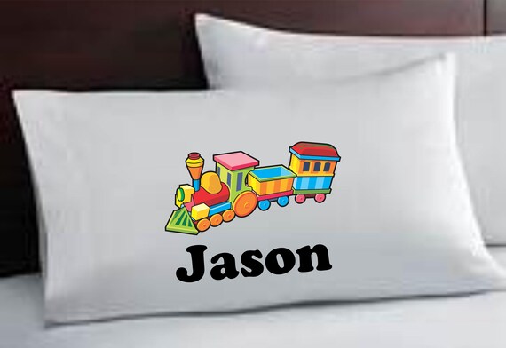 Kids Personalized Pillowcase Train Pillowcase Pillow Case Etsy