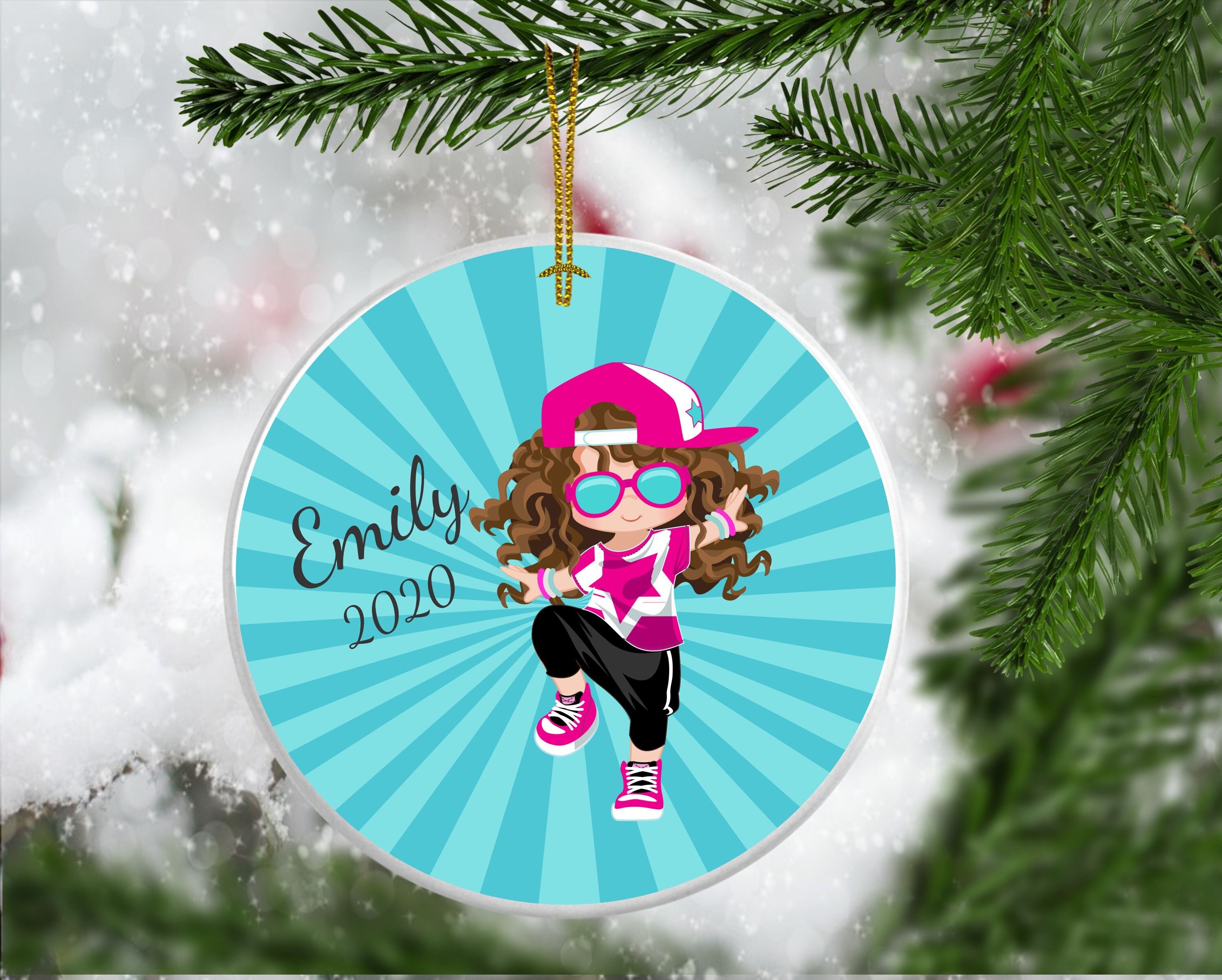 Personalized Hip Hop Dance Ornament Girl Dance Ornament Etsy