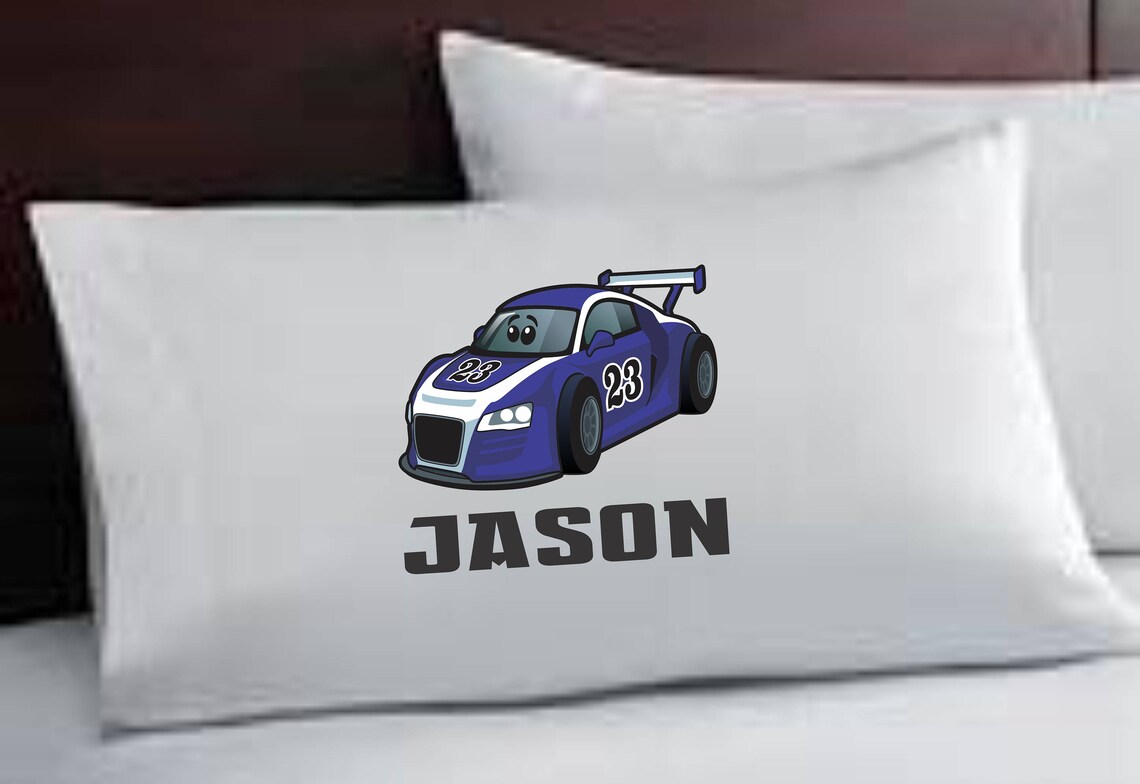Personalized Race Car PillowCase Pillow Case Etsy
