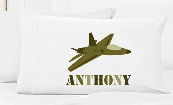 Kids Personalized Arny Plane Military Pillowcase Pillow Case Etsy