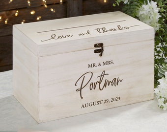 Classic Elegance Personalized Wedding Wood Card Box, Wedding Advice Box, Wedding Couples, Wedding Decorations, Personalized Gifts for Dad