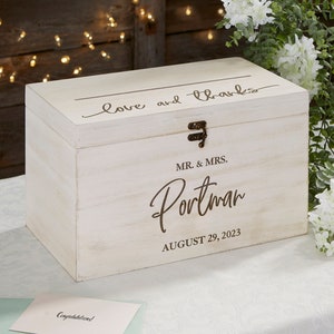 Classic Elegance Personalized Wedding Wood Card Box, Wedding Advice Box, Wedding Couples, Wedding Decorations, Personalized Gifts for Dad