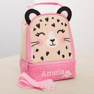 Leopard Personalized Lunch Bag, Back to School, Kid Gifts, Personalized Bag, First Day of School, School Supplies, Personalized Lunchbox