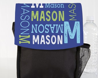 Repeating Name Personalized Lunch Bag, Personalized Back to School Gifts, Gifts for Kids, Custom Lunch Box, Personalized Kids Lunchbox