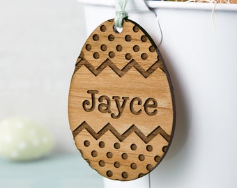 Personalized Wooden Easter Basket Tag, Engraved Tag, Wood Easter Basket Tag, Easter Gift, Easter Basket Accessory, Wood Tag, Fast Shipping