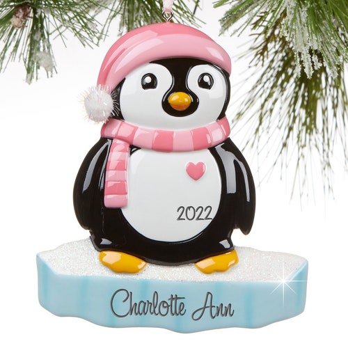 North Pole Penguin Girl© Personalized Ornament Ornaments for Etsy