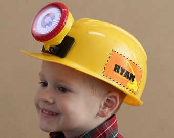 Construction Crew Personalized Kid's Hat, Construction Hat, Kid's Birthday Gift, Birthday Present, Gift for Kids