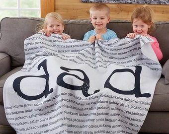 Dad, Grandpa Personalized Blanket, Father's Day Gifts, Gifts for Him, Personalized Gift for Dad, Gifts for Husband, Mens Gift
