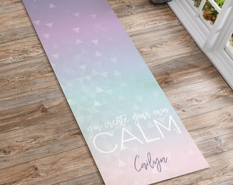 Workout Inspiration Personalized Yoga Mat, Yoga Accessories, Gifts for Her, Yoga Gifts, Gym Accessories