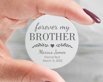 Forever My Personalized Memorial Metal Pocket Token, Personalized Memorial Gift, Sympathy Gifts