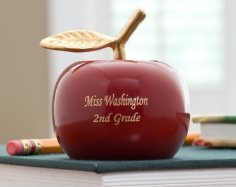 Personalized Apple Brass Teacher Bell, Teacher Gifts, Teacher Appreciation, School Gifts, End of Year Gift, Gifts for Teachers, Custom Bell