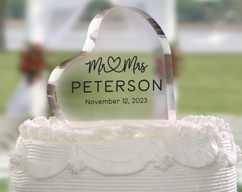 Personalized Wedding Cake Topper – Infinite Love Heart Keepsake