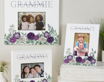 Floral Love Grandma Personalized Frames, Personalized Mother's Day Gifts, Gifts for Grandma, Personalized Gift for Her, Photo Frame