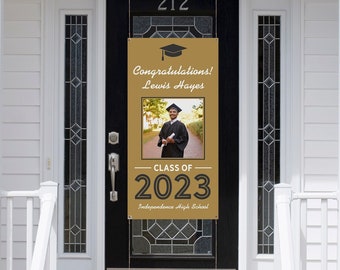 Graduating Class Of Personalized Photo Door Banner, Graduation Party, Party Supplies, Personalized Graduation Party Supplies, Grad Gifts