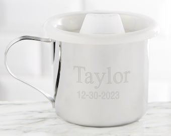 Silver Engraved Baby Cup, Personalized Gifts for Baby, Newborn Baby Gifts