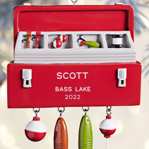 Fishing Tackle Box© Personalized Ornament Custom Ornaments Etsy