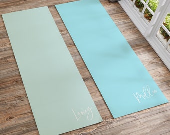 Trendy Script Personalized Yoga Mat, Gifts for Her, Yoga Accessories, Yoga, Yoga Lovers, Yoga Gift, Meditation Gift, Stress Relief