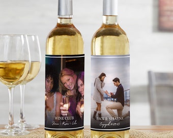 Photo Message Wine Bottle Label – Valentine's Day – Custom Wine Label – Wine Bottle Sticker – Wine Gift – Wine Lover – Bridesmaid Gift