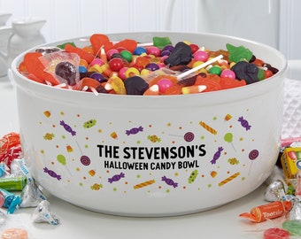 Candy Pattern Personalized Halloween Candy Bowl – Fall Decor – Candy Dish – Decorative Bowl – Halloween Candy Bowl – Home Decor