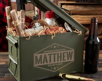 Five-Star Groomsman Personalized Ammo Can, Groomsmen Gifts, Gifts for Men, Father's Day Gifts, Personalized Gifts for Groomsmen