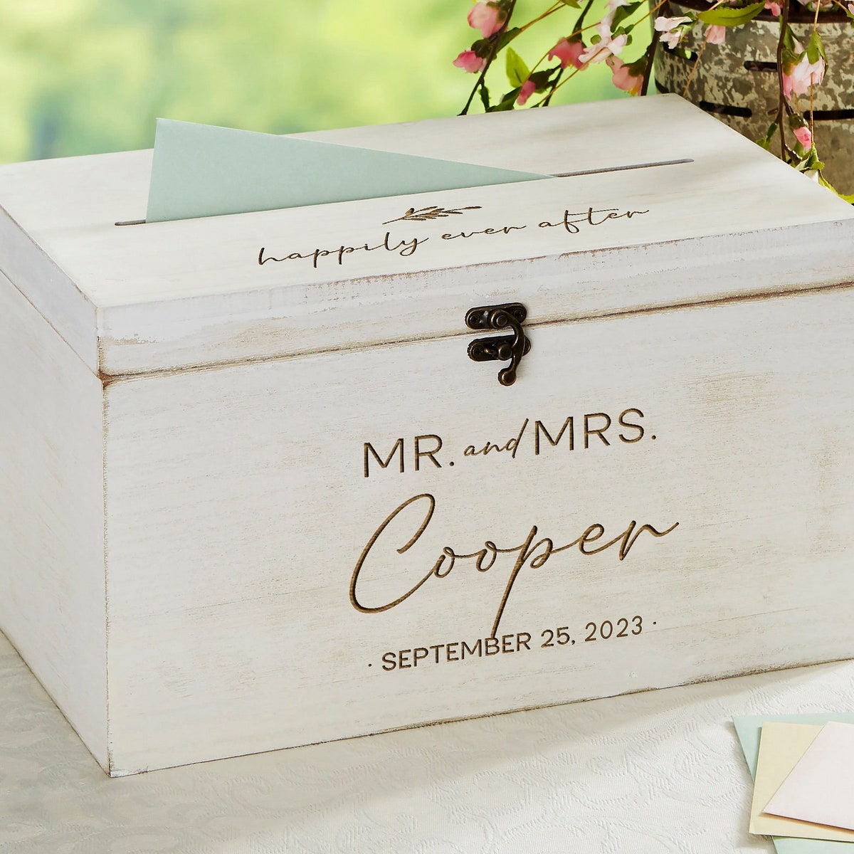 Natural Love Engraved Wooden Wedding Keepsake Card Box, Wedding Advice Box, Wedding Couples, Wedding Decorations, Rustic Wedding Theme