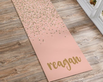 Sparkling Name Personalized Yoga Mat, Yoga Accessories, Gifts for Her