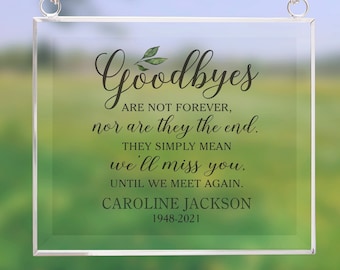 Memorial Personalized Glass Suncatcher, Memorial Gift, Personalized Memorial Keepsake, gift for sympathy, friend