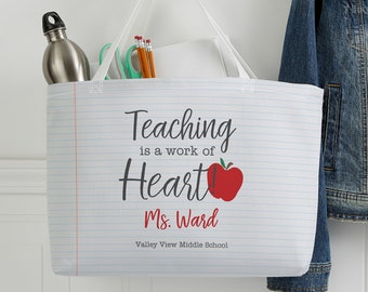 Inspiring Teacher Personalized Tote Bag, Teacher Bag, Teacher Tote, Teacher Gifts, Teacher Appreciation, Gifts for Her