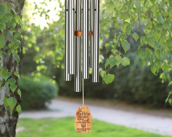 On Angel's Wings Personalized Urn Memorial Wind Chimes, Custom Wind Chimes, Memorial, Grief, Mourning, Personalized Wind Chimes, Urns