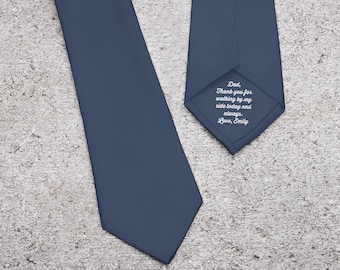 Secret Message Personalized Men's Tie, Father's Day Gifts, Gifts for Him, Mens Gifts, Father of the Bride Gifts, Personalized gift for Dad