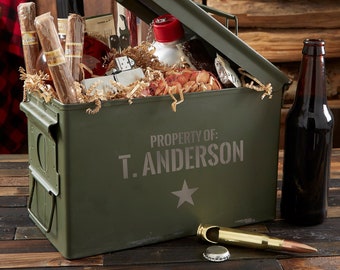 Authentic Personalized Ammo Box, Groomsmen Gifts, Gifts for Men, Father's Day Gifts, Gifts for Dad, Personalized Gifts for Dad