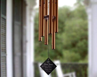 For Grandma Personalized Wind Chimes, Mother's Day Gifts, Gifts for Grandma