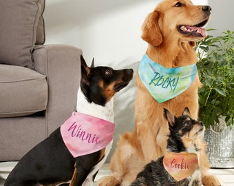 Watercolor Personalized Dog Bandana, Gifts for Dogs, Dog Apparel, Dog Accessories, Dog Scarf, Pet Gift, Dog Lover