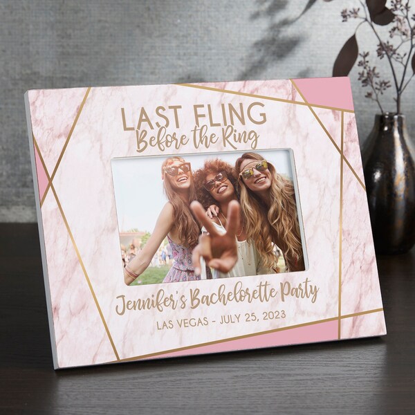 Last Fling Before the Ring Personalized Frame, Bridesmaid Gifts, Bridal Party Gifts, Bachelorette Gifts