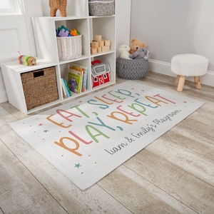 Playroom Quotes Personalized Area Rug, Personalized Rug, Personalized Home Decor, Nursery Decor, Kids Room Decor, Playroom Rug, Area Rugs