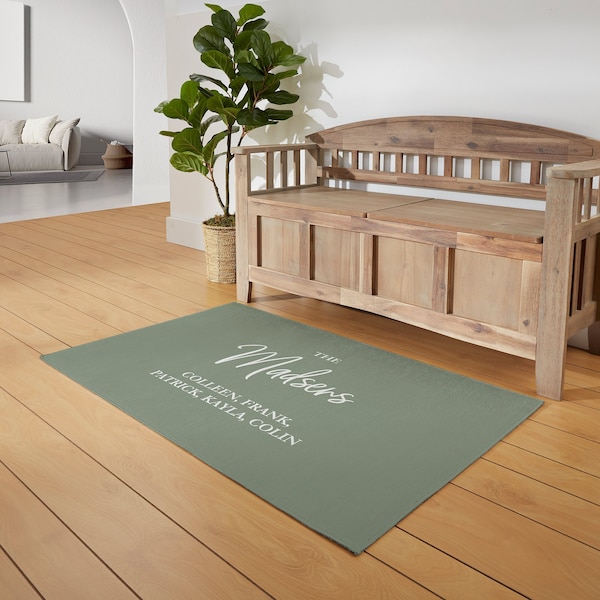 Classic Elegance Family Personalized Area Rug, Personalized Rug, Personalized Home Decor, Housewarming Gift, Gifts for Couples, Area Rugs