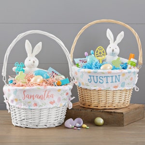 Colorful Easter Pattern Personalized Easter Basket Easter Basket
