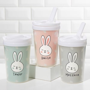 Bunny Treats Personalized Sippy Cup, Easter Basket Stuffers, Easter Gifts for Boys, Kids Easter Gifts, Personalized Easter Gift