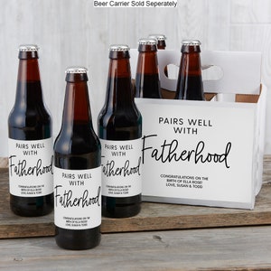 Pairs Well With Personalized Beer Bottle Labels, Personalized Bottle Labels, Personalized Gifts for Dad, Beer Labels, Gifts for New Dad