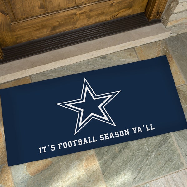 NFL Dallas Cowboys Personalized Doormat, Football Gift, Personalized Home Decor, Sports Gifts for Him, Football Fan, Personalized Rugs