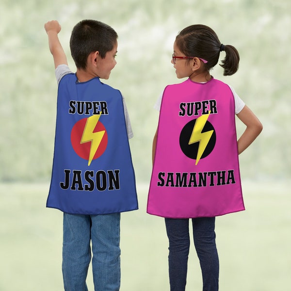 Super Hero Personalized Kid's Cape, Gifts for Kids, Halloween Costumes, Birthday Gifts for Kids, Superhero Capes, Kid Gifts