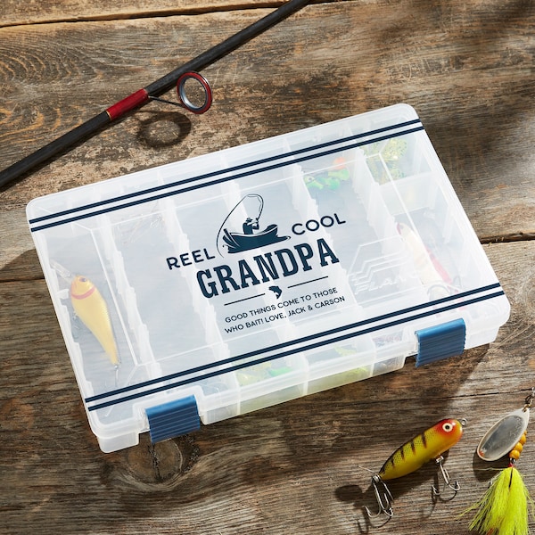 Reel Cool Personalized Tackle Fishing Box, Storage Box, Gifts for Him, Father's Day Gifts, Fisherman Gifts, Gift Ideas for Christmas