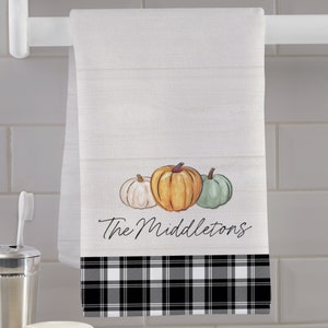 Family Pumpkin Patch Personalized Hand Towel, Fall Decor, Home Decor, Personalized Towel, Fall Decorations, Housewarming Gift